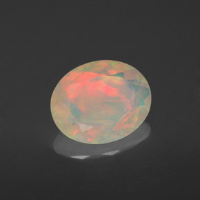 1,42 ctw natürlicher mehrfarbiger Opal, Transparent, Transparent / Lichtdurchlässig