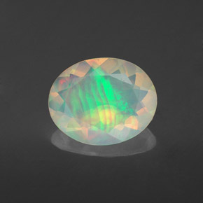 1,52 ctw natürlicher mehrfarbiger Opal, Transparent, Transparent / Lichtdurchlässig