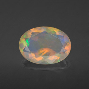 1,97 ctw natürlicher mehrfarbiger Opal, Transparent, Transparent / Lichtdurchlässig
