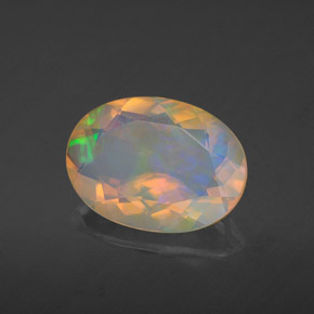 1,97 ctw natürlicher mehrfarbiger Opal, Transparent, Transparent / Lichtdurchlässig