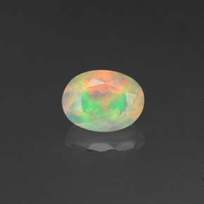 0,96 ctw natürlicher mehrfarbiger Opal, Transparent, Transparent / Lichtdurchlässig