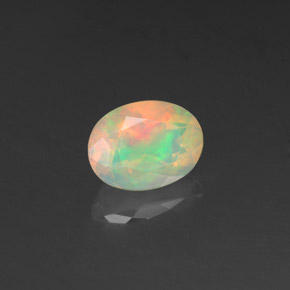 0,96 ctw natürlicher mehrfarbiger Opal, Transparent, Transparent / Lichtdurchlässig