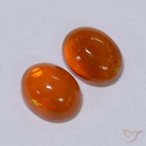 2.56ctw Natürlicher Intensives Orange Opal, Oval, Lichtdurchlässig