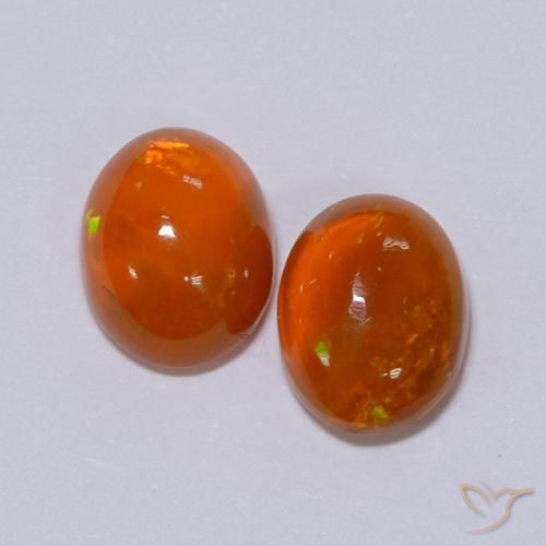 2.56 ct natürliche Intensives Orange Opal-Edelsteine, Oval, Lichtdurchlässig