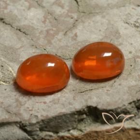 2.03 ct natürliche Intensives Orange Opal-Edelsteine, Oval, Transparent