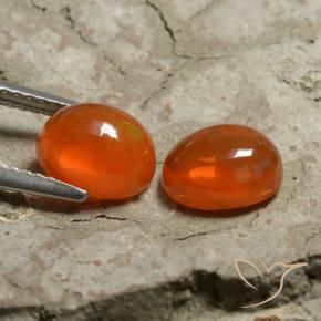 2.03 ct natürliche Intensives Orange Opal-Edelsteine, Oval, Transparent