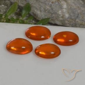 2.53 ct natürliche Mittelorange Opal-Edelsteine, Oval, Transparent