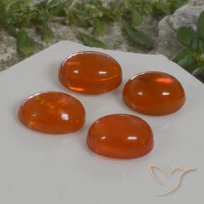 3.82 ct natürliche Feuerorange Opal-Edelsteine, Oval, Transparent