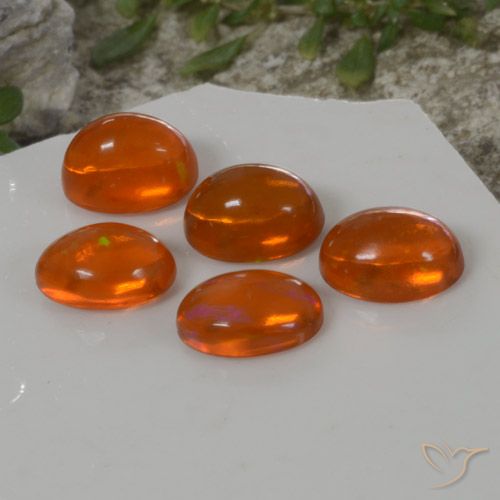 4.79ctw Natürlicher Feuerorange Opal, Oval, Transparent