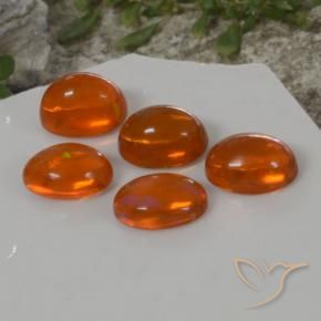 4.79 ct natürliche Feuerorange Opal-Edelsteine, Oval, Transparent