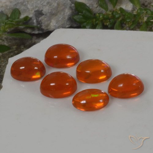 3.69ctw Natürlicher Mittelorange Opal, Oval, Transparent