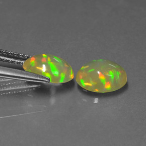  ct natürliche Mehrfarbig Opal-Edelsteine, Oval Schliff, Transparent