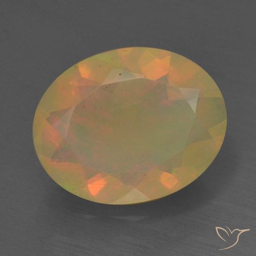 1.30ct Natürlicher Mehrfarbig Opal, Oval, Lichtdurchlässig