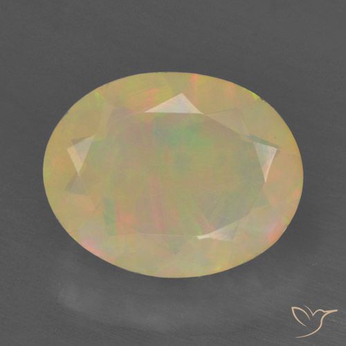 1.23ct Natürlicher Mehrfarbig Opal, Oval, Lichtdurchlässig