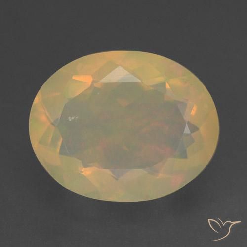 1.42ct Natürlicher Mehrfarbig Opal, Oval, Transparent