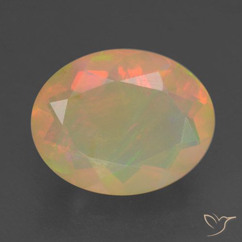 1.33ct Natürlicher Mehrfarbig Opal, Oval, Transparent, Photo A