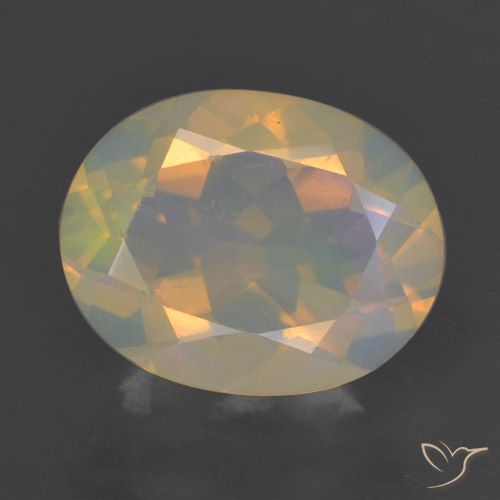 1.51ct Natürlicher Mehrfarbig Opal, Oval, Transparent