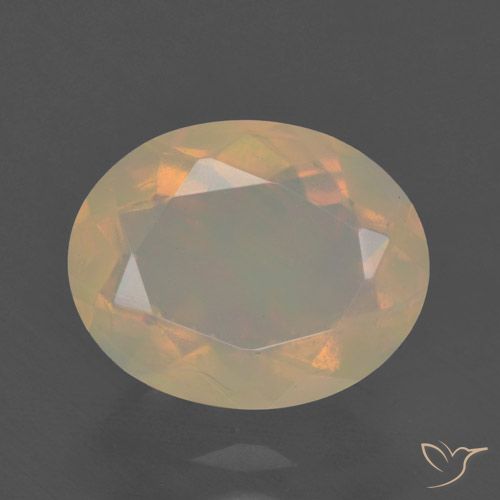 1.57ct Natürlicher Mehrfarbig Opal, Oval, Lichtdurchlässig