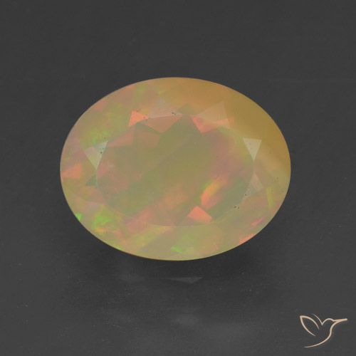 1.46ct Natürlicher Mehrfarbig Opal, Oval, Lichtdurchlässig