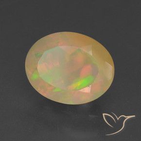 9,17 ctw natürlicher Mehrfarbig Opal, Oval, Lichtdurchlässig