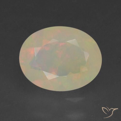 1.13ct Natürlicher Mehrfarbig Opal, Oval, Lichtdurchlässig, Photo A
