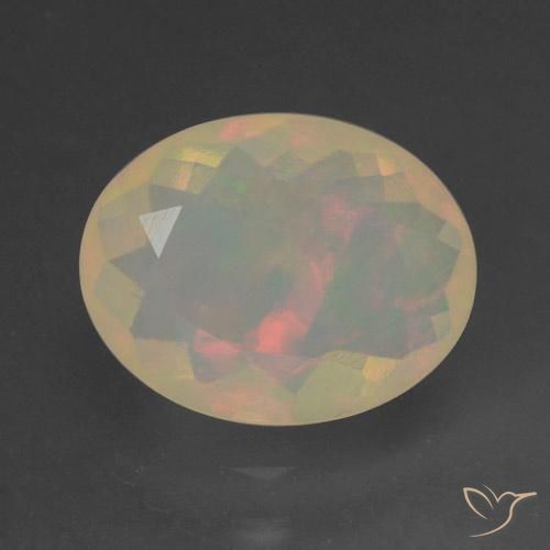 1.31ct Natürlicher Mehrfarbig Opal, Oval, Transparent