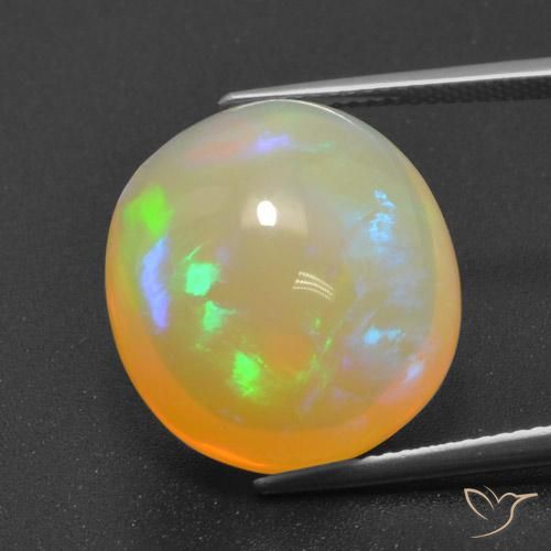15.72ct Natürlicher Mehrfarbig Opal, Oval, Transparent
