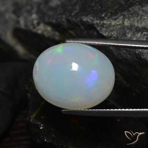 13.64ct Natürlicher Mehrfarbig Opal, Oval, Lichtdurchlässig