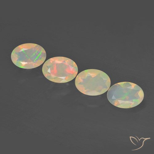 1.61ctw Natürlicher Mehrfarbig Opal, Oval, Transparent