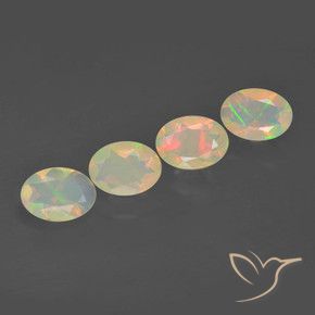 1.61 ct natürliche Mehrfarbig Opal-Edelsteine, Oval, Transparent