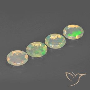 1.91 ct natürliche Mehrfarbig Opal-Edelsteine, Oval, Transparent