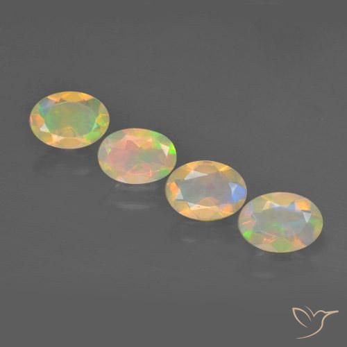 1.60ctw Natürlicher Mehrfarbig Opal, Oval, Transparent