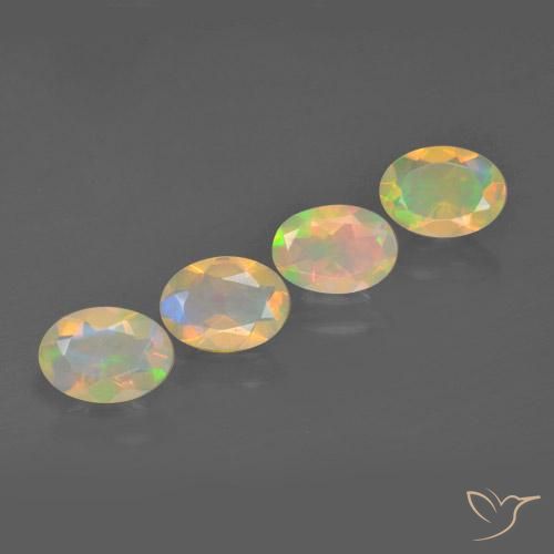 1.60 ct natürliche Mehrfarbig Opal-Edelsteine, Oval, Transparent