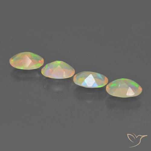 1.60 ct natürliche Mehrfarbig Opal-Edelsteine, Oval, Transparent