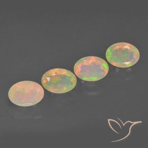 1.95 ct natürliche Mehrfarbig Opal-Edelsteine, Oval, Transparent