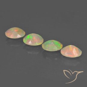 1.95 ct natürliche Mehrfarbig Opal-Edelsteine, Oval, Transparent