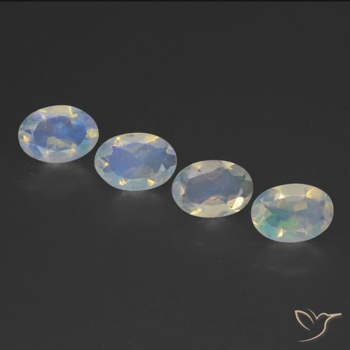 1.54ctw Natürlicher Mehrfarbig Opal, Oval, Transparent, Photo A
