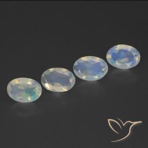 1.54 ct natürliche Mehrfarbig Opal-Edelsteine, Oval, Transparent