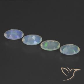 1.54 ct natürliche Mehrfarbig Opal-Edelsteine, Oval, Transparent