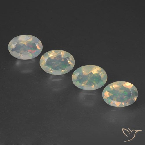 1.97ctw Natürlicher Mehrfarbig Opal, Oval, Transparent