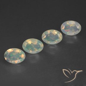 1.97 ct natürliche Mehrfarbig Opal-Edelsteine, Oval, Transparent