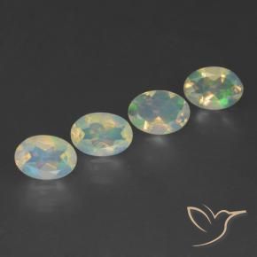 1.75 ct natürliche Mehrfarbig Opal-Edelsteine, Oval, Transparent
