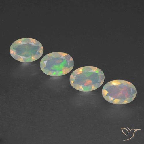 1.51ctw Natürlicher Mehrfarbig Opal, Oval, Transparent