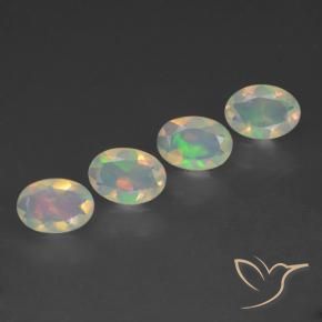 1.51 ct natürliche Mehrfarbig Opal-Edelsteine, Oval, Transparent