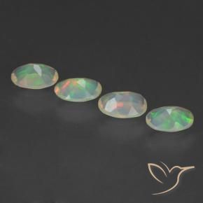1.51 ct natürliche Mehrfarbig Opal-Edelsteine, Oval, Transparent