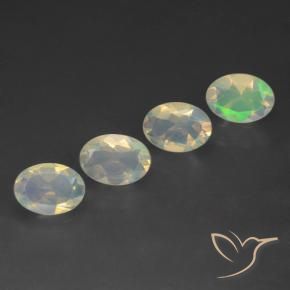 1.64 ct natürliche Mehrfarbig Opal-Edelsteine, Oval, Transparent