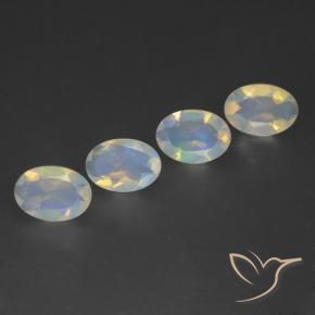 1.42 ct natürliche Mehrfarbig Opal-Edelsteine, Oval, Transparent
