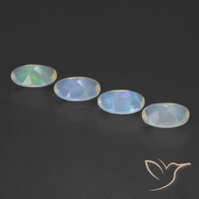 1.42 ct natürliche Mehrfarbig Opal-Edelsteine, Oval, Transparent