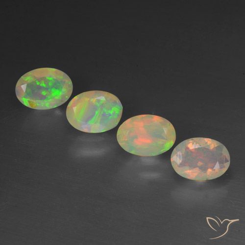1.66ctw Natürlicher Mehrfarbig Opal, Oval, Transparent