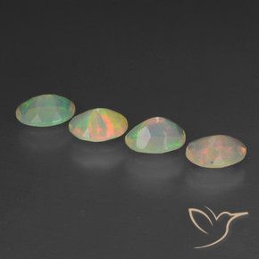 1.66 ct natürliche Mehrfarbig Opal-Edelsteine, Oval, Transparent